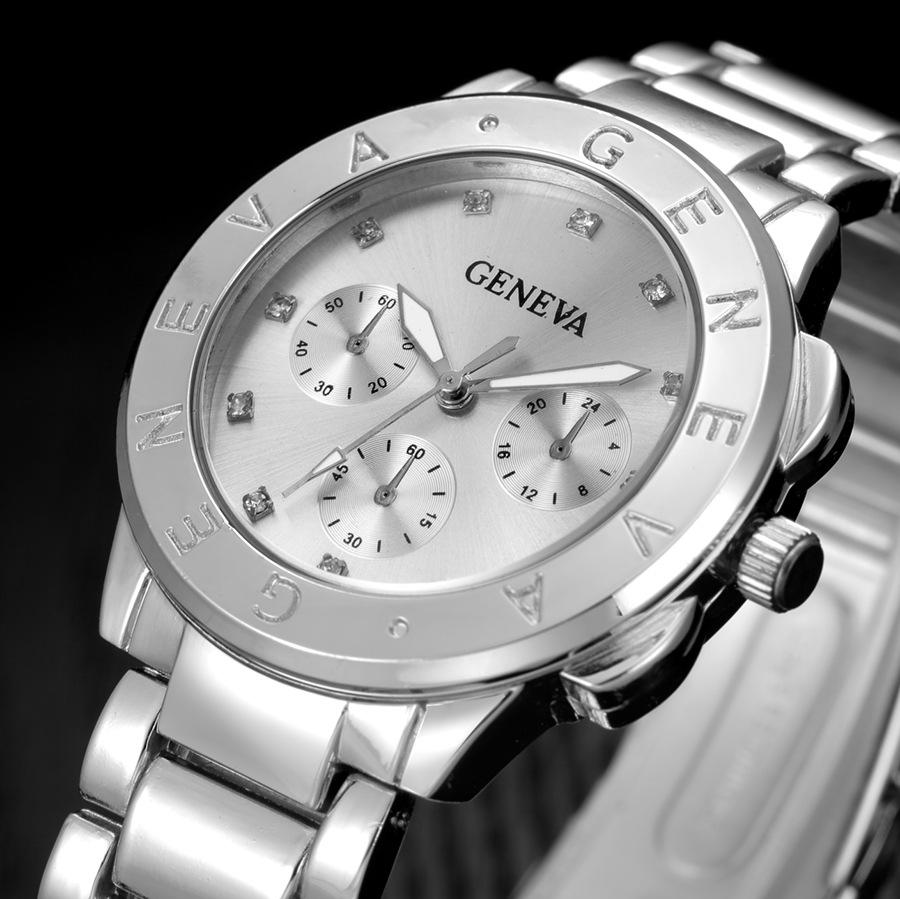 Geneva Men's & Women's Gold Steel Quartz Watch