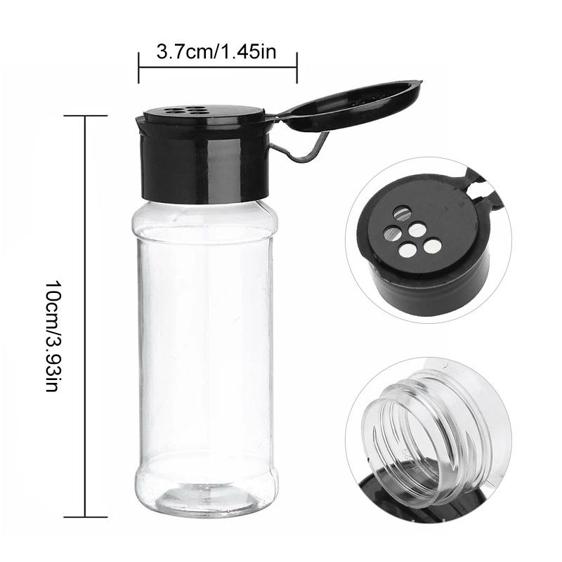 5/10/15/20PC Jars for Spices Salt and Pepper Shaker Seasoning Jar Spice Organizer Plastic Barbecue Condiment Kitchen Gadget Tool