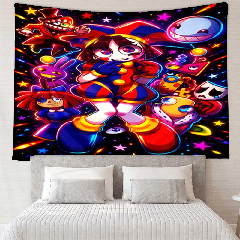 Erstaunliche Digitale Zirkus-Wandbehang, Einzigartiges Design Wandbehang, Wanddekoration für Schlafzimmer, Wohnzimmer, Spielzimmer, Herzliche Fan-Feiertagsgeschenke