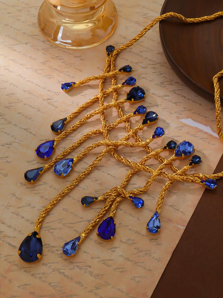 Mittelalterliche Vintage-Halskette im Retro-Stil mit Feuerwerksmotiv, glasiert, mit echtem Gold plattiert, hochwertige Verarbeitung, fortschrittliches Design