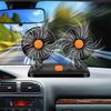 USB Charging Double-head Fan 2-speed Car Cooling Fan Car Air Outlet Fan  Home Cooler
