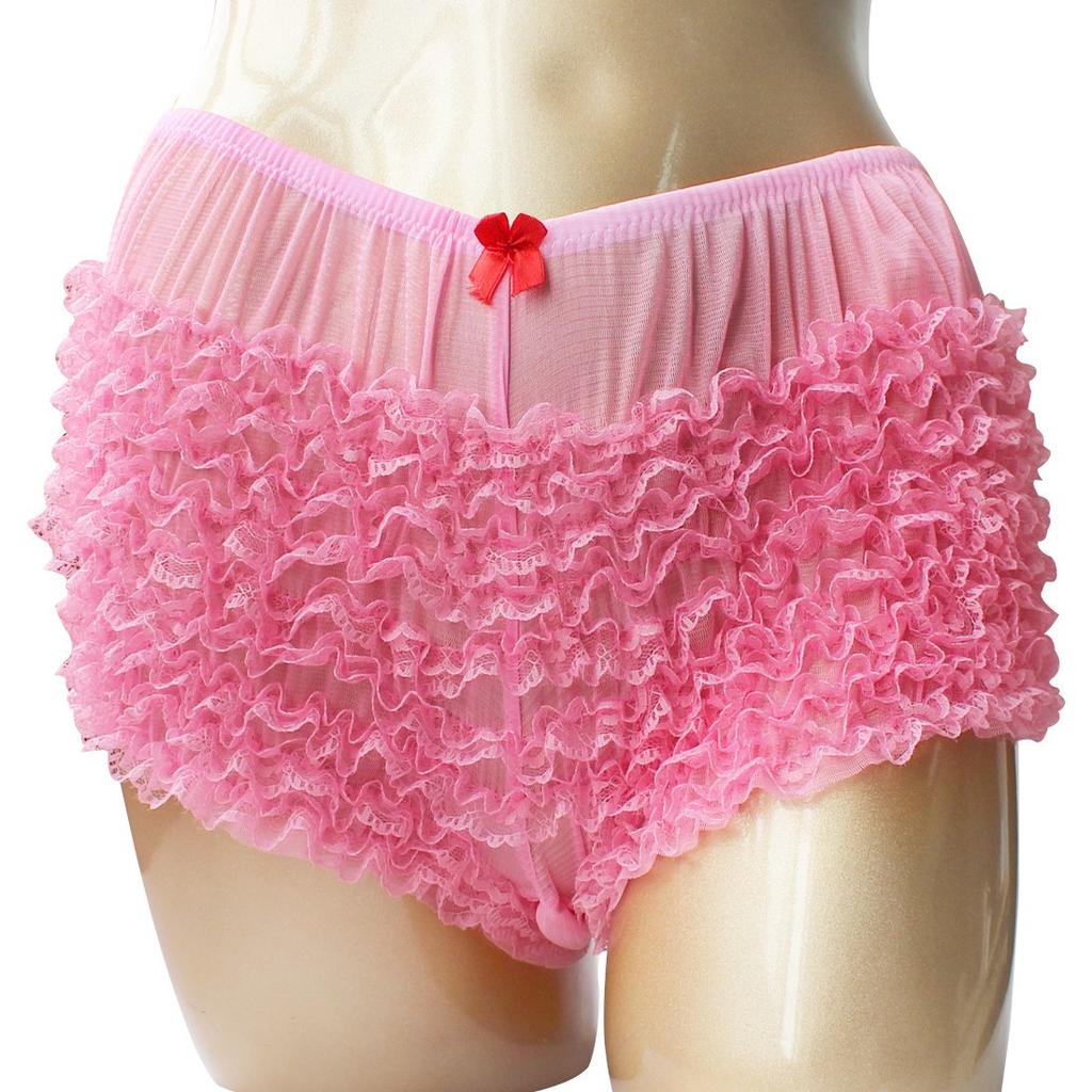 Women's Ruffled Pettipants Bloomers Ruffled Lace Trim Knickers Panties Underwear