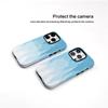 Gradient Flame Phone Case for Apple 14/15 Pro Max - Korean Two-in-One Set