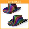 Rainbow Glitter Cowboy Hat Fabric Cosplay Prop For Costume Events And Celebrations