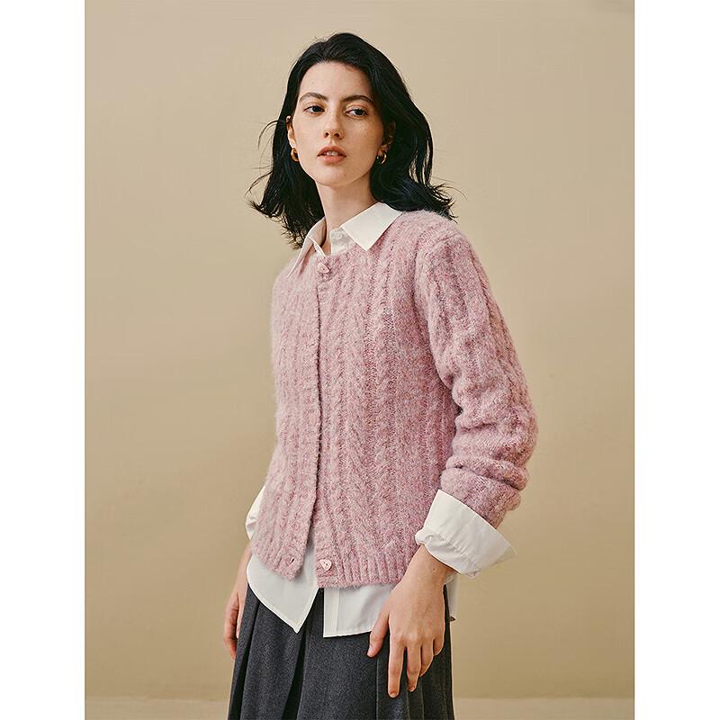 Yinman Women's Retro Textured Knit Sweater