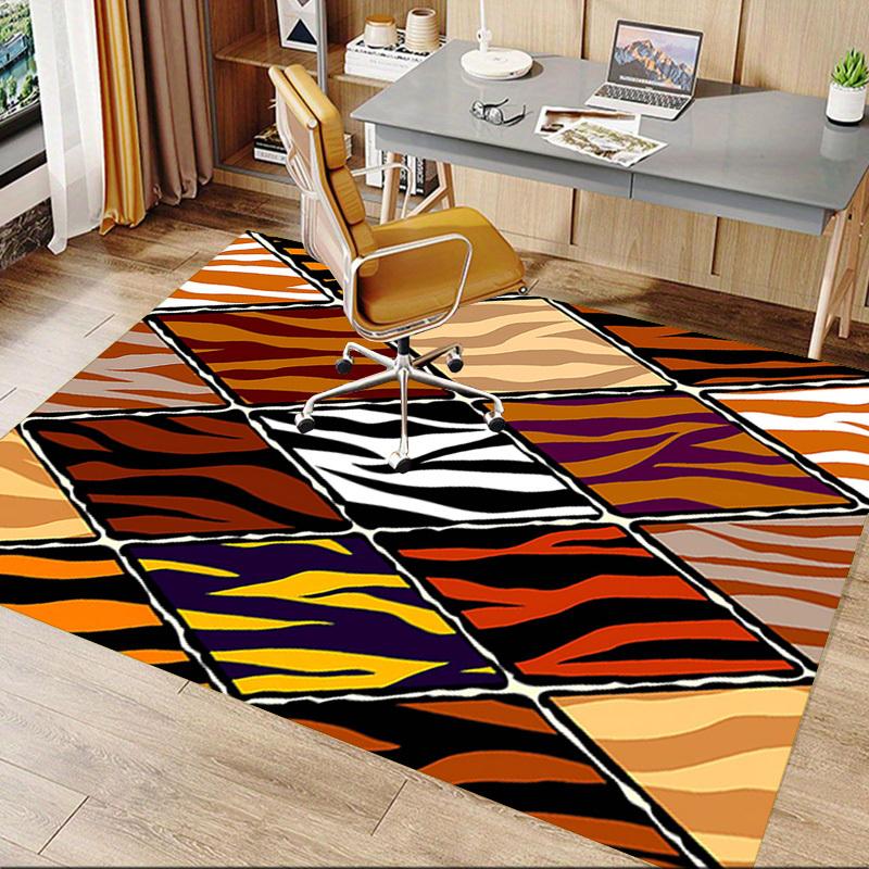 1PC tiger print zebra stripes Extra Large Non-Slip Floor carpet, Office, family, bedroom, Studio - Large Area Rug Indoor Rugs, Vibrant Colors-A245