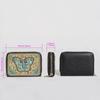 Bohemian Style PU Zipper Card Holder & Coin Purse with Butterfly and Flower Design