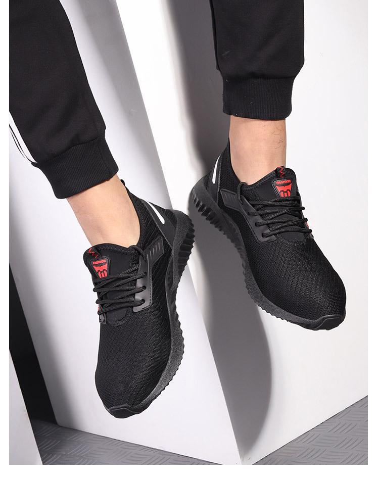 Herren Sicherheitsschuhe mit Stahlkappe - Atmungsaktiv, Stoßfest, Durchtrittsicher, Abriebfestes Arbeitsschutzschuhwerk