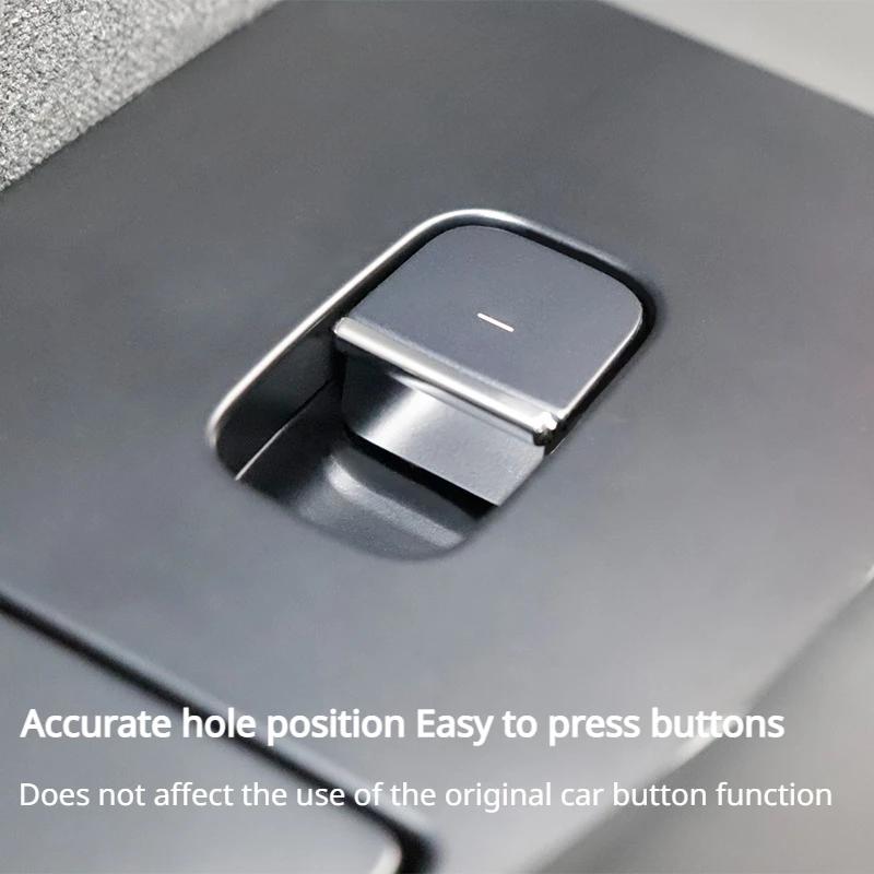 Window Lift Button Sequins Trim for Tesla Model 3/Y/3+ Modely Launch 2025 ABS 7PCS Chrome Window Switch Button Cover Accessories