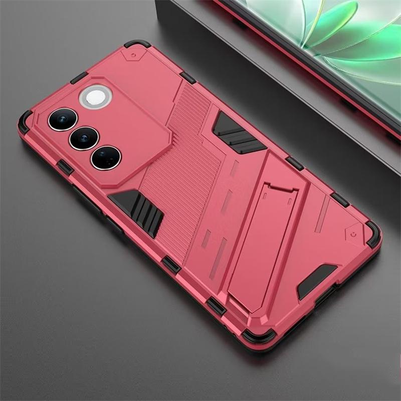 For Vivo T1 V25 V27 Pro Y21 Y21S Y21T Y33S Y33T V25e V27e Y35 Y22 Y22S Y16 Y77 IQOO11 Pro 4G 5G Case Shockproof Hard Armor Stand Phone Case Back Cover