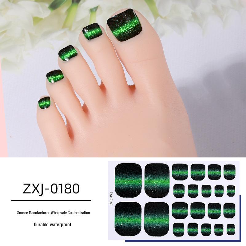 

Водостойкие наклейки для ногтей на ногах с градиентным глиттером – Экстра-блестящий нейл-арт для лета