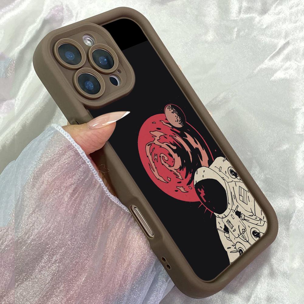 JT30 Astronaut Design Art Phone for for iPhone 17 16 Pro Max Samsung S26 Ultra A17 A16 A06 A07 Xiaomi 15T Redmi Note 14 Pro Plus Soft TPU Case Cover