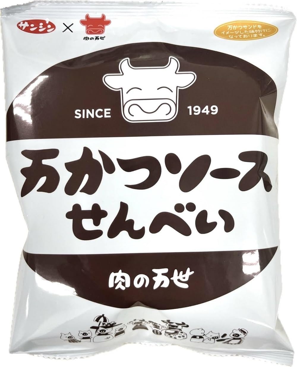 

Крекеры Sanshin Niku no Mansei Mankatsu с соусом 35г x 12 шт.