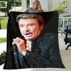 French rock star Johnny Hallyday print blanket picnic blanket vintage blanket home travel birthday gift bed blanket thin blanket