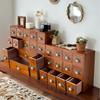 Wood Drawer Type Storage Box Vintage Desk Organizer Boxes Accessory Stash Office Organizing Cases Cosmetics Storage Container