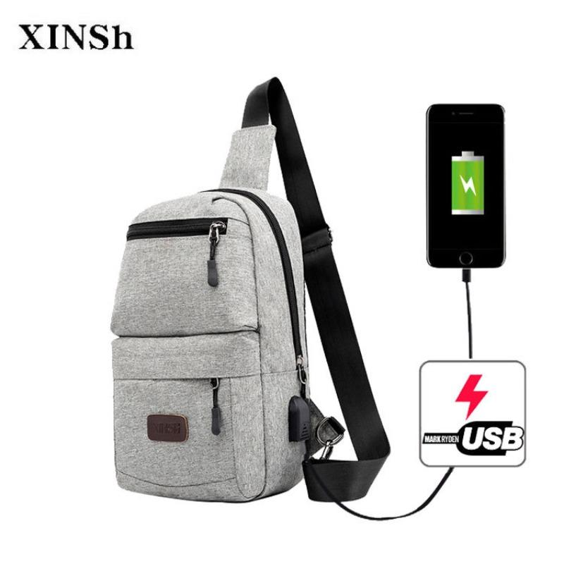 New multi-functional waterproof breast bag, men's and women's casual outdoor running fitness bag, single shoulder oblique span bag