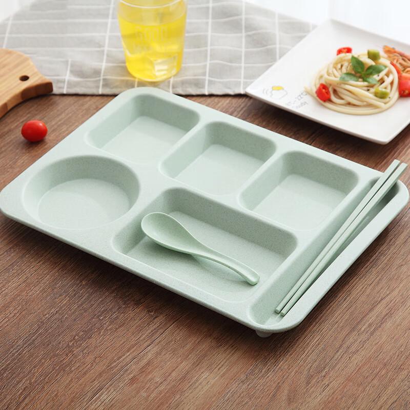 Weizenstroh Unterteilter Speiseteller Set