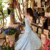 Spring Ballet Vacation Style Super Fairy Lace Splicing Suspender Skirt Fashionable Sexy Mesh Smudged Floral Fishtail Skirt