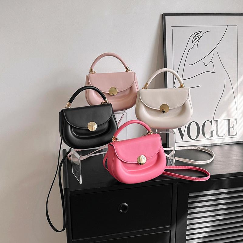 2023 New Candy-colored Pu Leather Crossbody Bag For Women