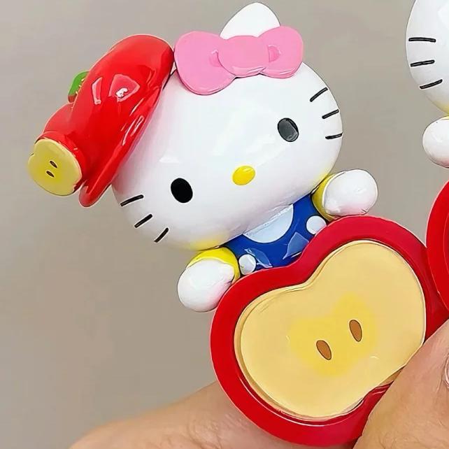 Genuine Hellokitty Apple Party Series Cute Bean Mini Blind Box Desktop Ornaments Decorations Cute Gifts Girls Holiday Surprises