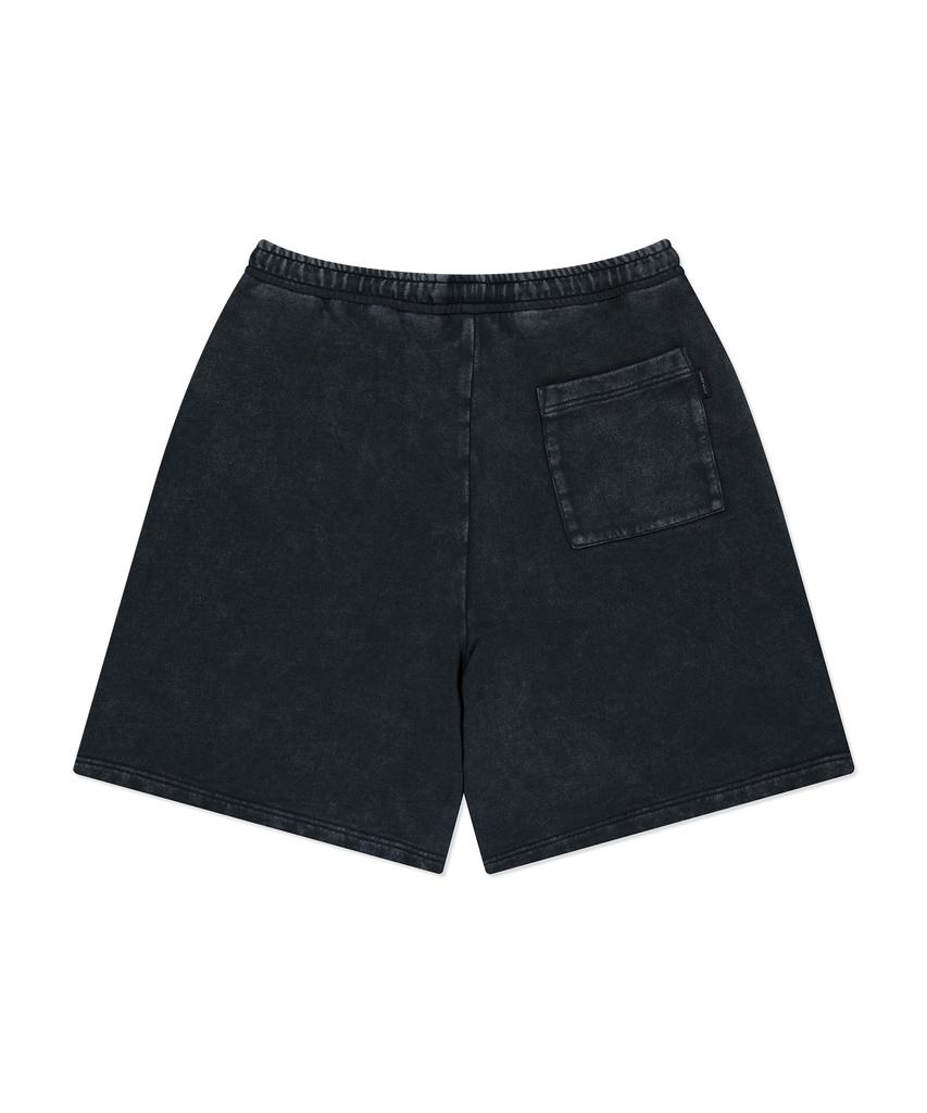 WACKY WILLY Pigment Washed Sweat Shorts Charcoal