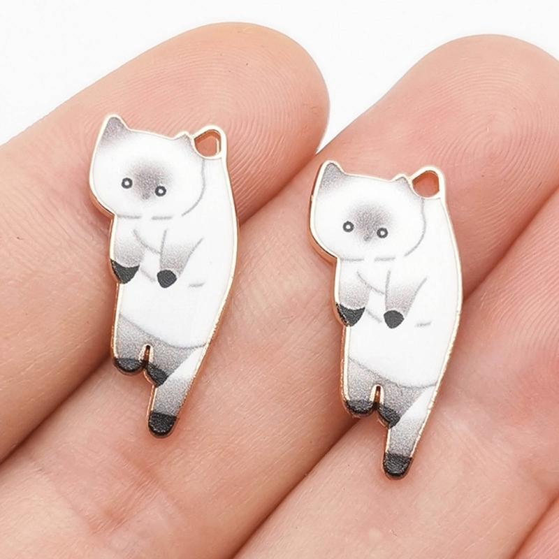 6 Colors Hang Tags Alloy Earrings Jewelry Necklace Pendant DIY Accessories