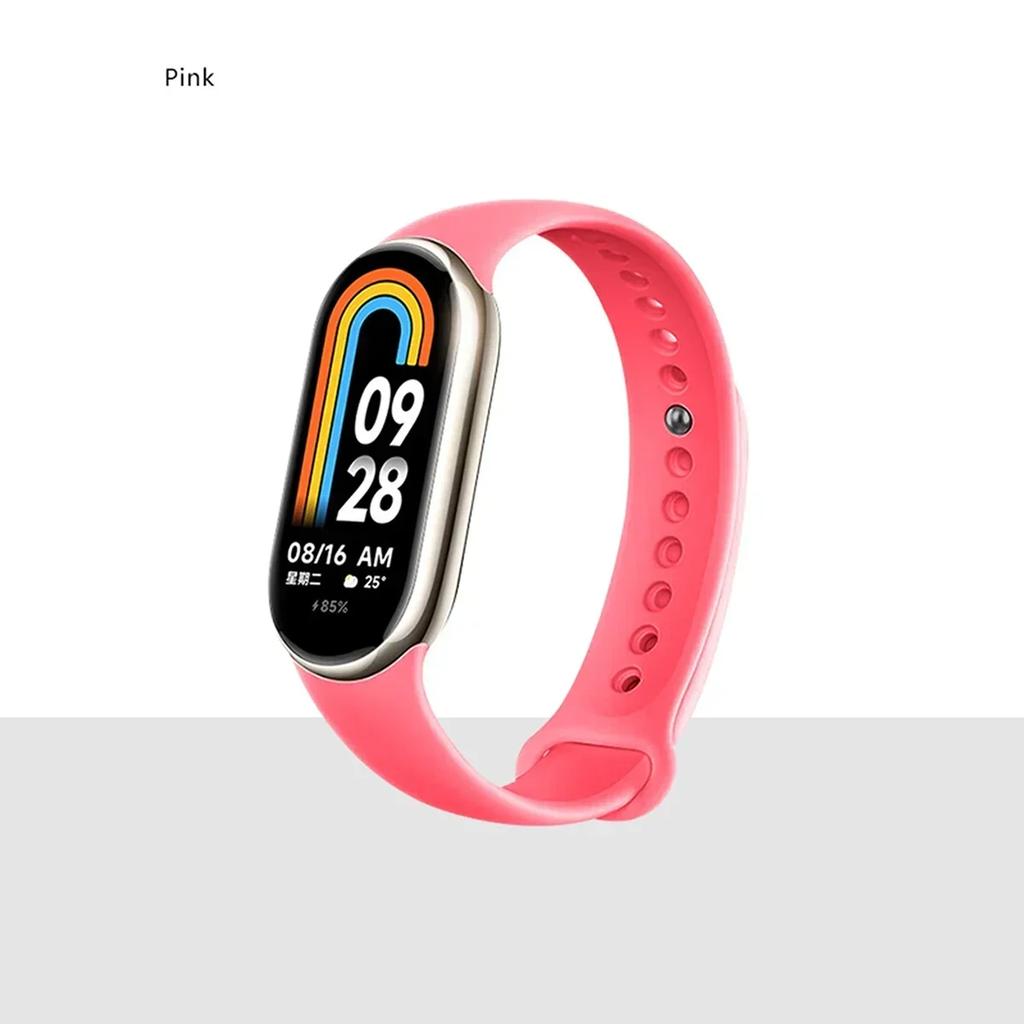 Silicone Strap for Xiaomi Mi Band 9 8 Strap NFC Sports Rubber Bracelet Wristband Pulseira Correa Smart for Mi Band 8/9 Accessory
