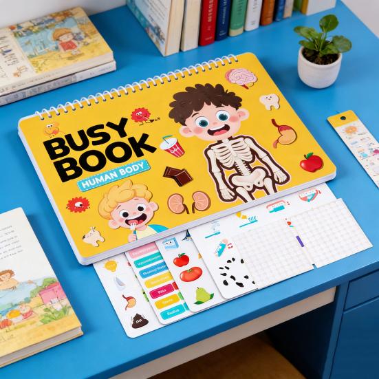 Kinder Menschenkörper Beschäftigungsbuch Kindergarten Vorschule Körperstruktur Anatomie Ruhiges Buch Kleinkinder Pädagogisches Körperteil Lernaktivitäten Buch