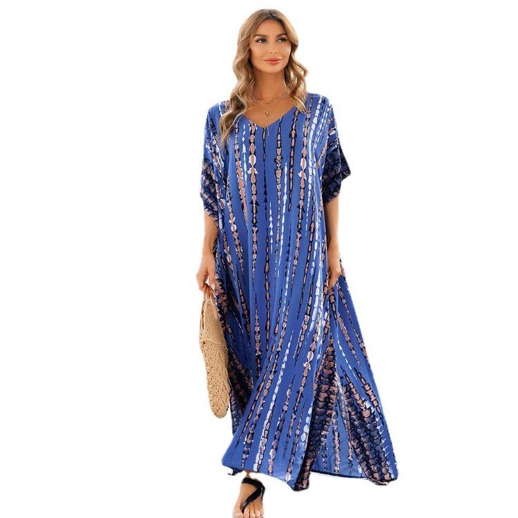 Quick Dry Large Size Beach Cover Up Loose European American Style Robe