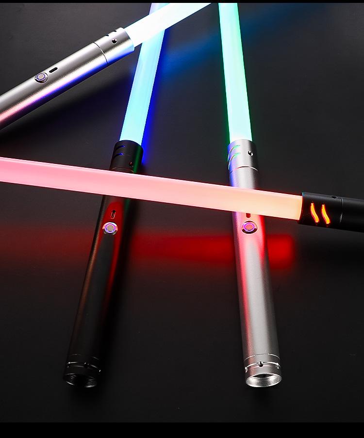 14barevný RGB kovový světelný meč - Dobíjecí, základní laserový meč inspirovaný Star Wars