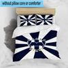 3pcs Monter-rey Football Crest Art Printed Bedding Set Duvet Cover Closure Includes 1 Duvet Cover & 2 Pillowcases Bedding Sets Home Decor Gifts