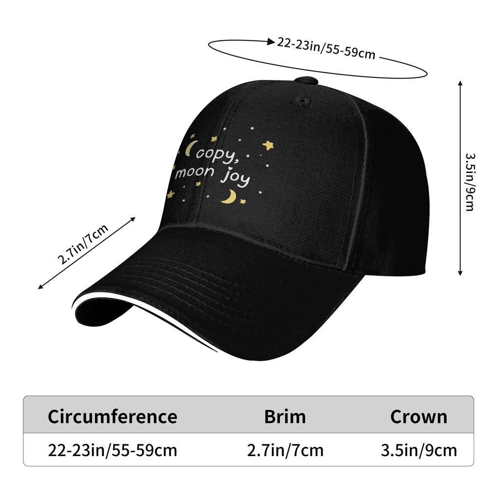 Copy Moon Joy Sun Baseball Cap Summer Unisex-Teens Custom DIY Trucker Hat Sunscreen Fashion Tennis Skate Snapback Cap