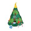 DIY Felt Christmas Tree Kids Wall Detachable Xmas Toy Set Decor with Ornaments Toddlers Holiday Gifts Accessories