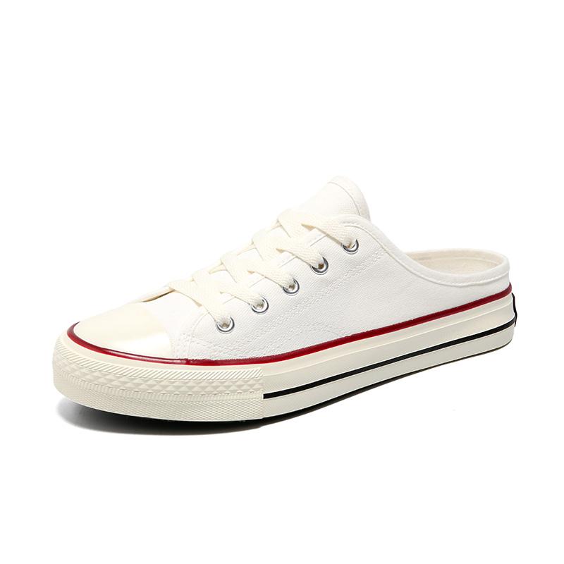 Fashion Men's Couple's Large-sized One-piece Pair of New Fashionable Casual High-quality and Versatile Half-length Canvas Board Shoes