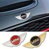 Mini Car Metal Hood & Rear Emblem Sticker Set
