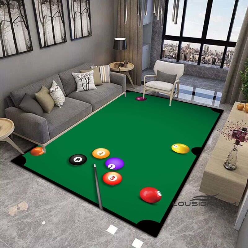 3D Color Black Pool Table Mat Carpet, Billiard Carpet, Ball Sports Carpet, Suitable for Living Room, Floor, Living Room,