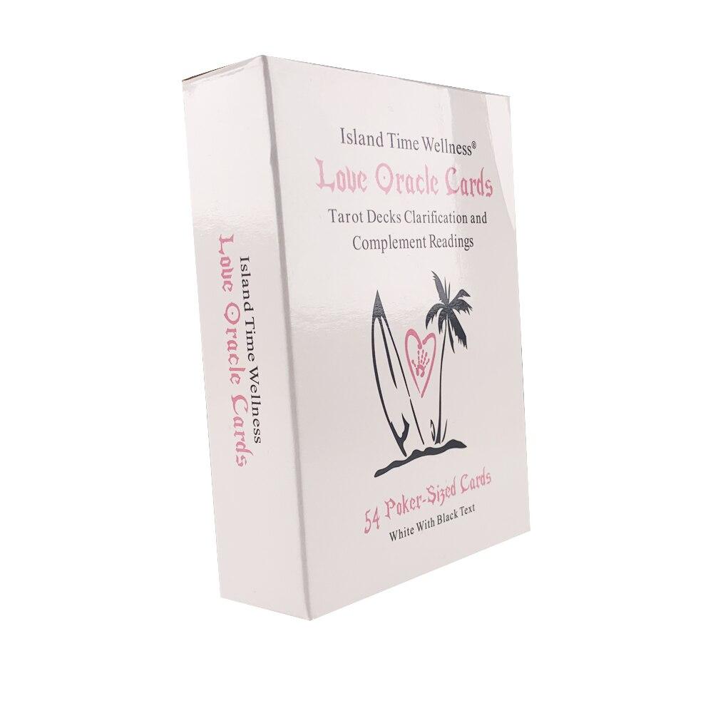 Buy Divination White Pink Black Island Time Wellness Love Oracle Cards