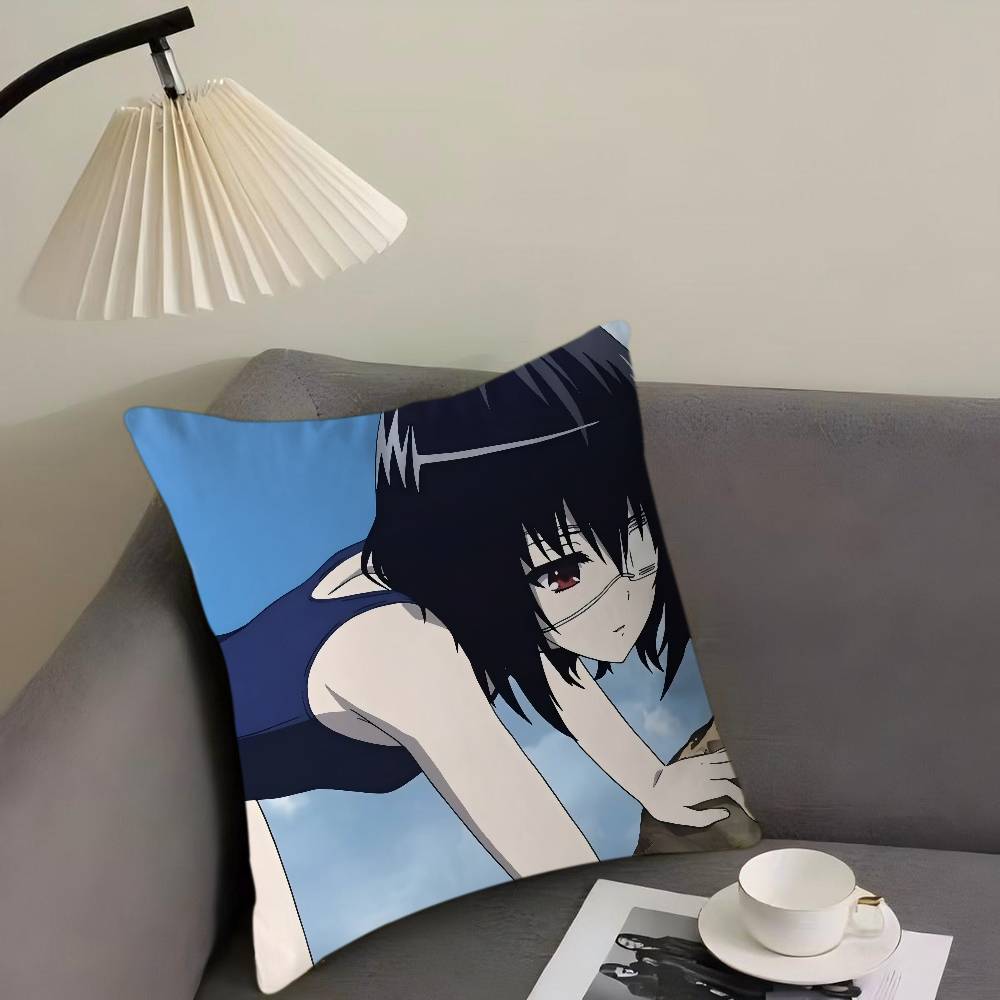 M-Misaki Mei Cartoon Animation Personalized Picture Text Home Decorative Pillows Household Gifts 45x45cm
