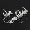 Chain Ring Flower Pattern Finger Jewelry Adjustable Women Chain Link Finger Ring for Wedding