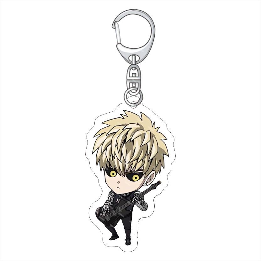 One-Punch Man Characters Acrylic Keychain: King, Saitama, Genos & Garou Charm