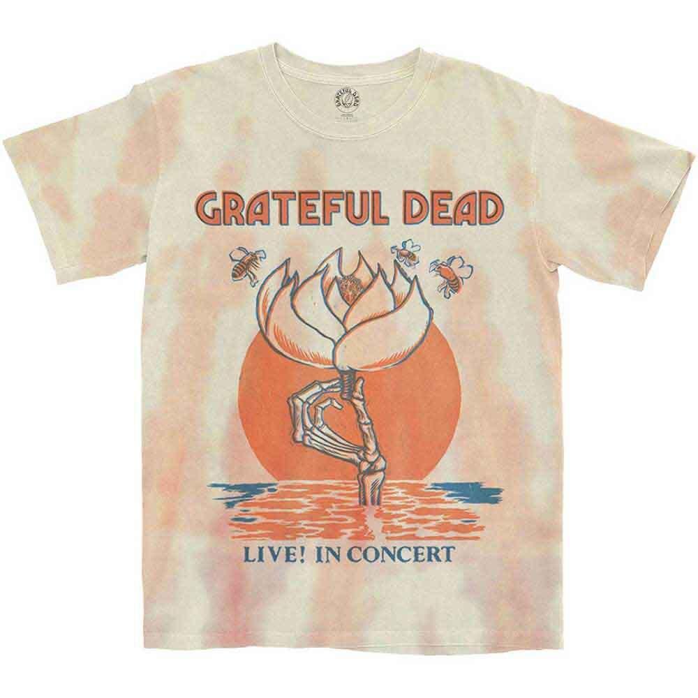 The Grateful Dead Sugar Magnolia White Dip Dye Wash T shirt - NEW XXL