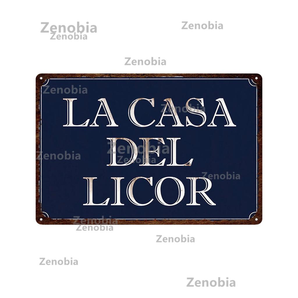 Zenobia Home Decor Spanish Sign Vintage Metal Poster Bar Pub Club Hogarena Bano Man Cave Wall Art Iron Painting Decorative Plate