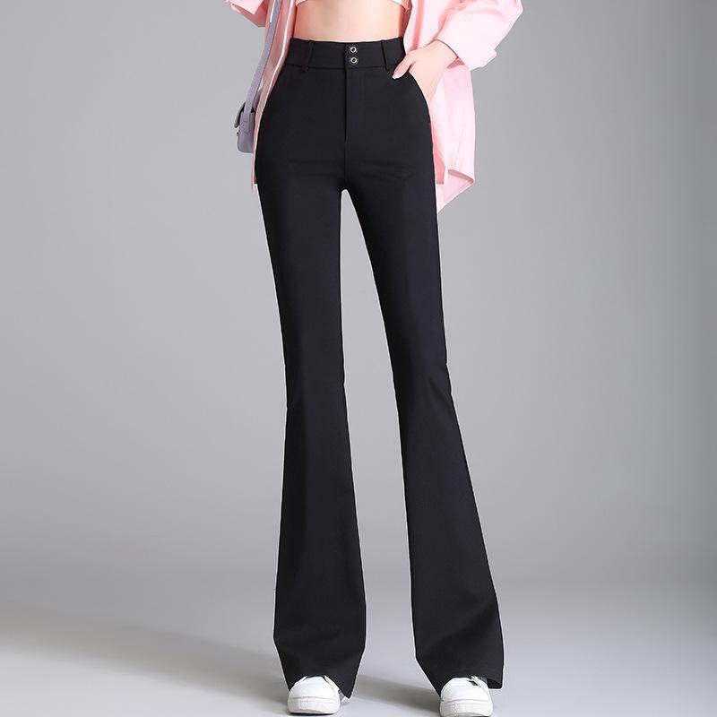 

Черные флисовые микро-клеш брюки детские зимние тонкие костюмные брюки с высокой талией 5XL