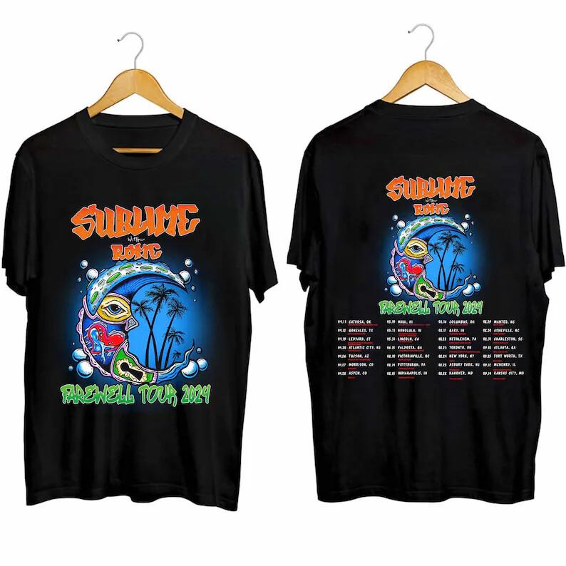 Sublime with Rome 2024 Farewell Tour t-Shirt Sublime with Rome Band Fan Shirt Unisex T-Shirt XXL