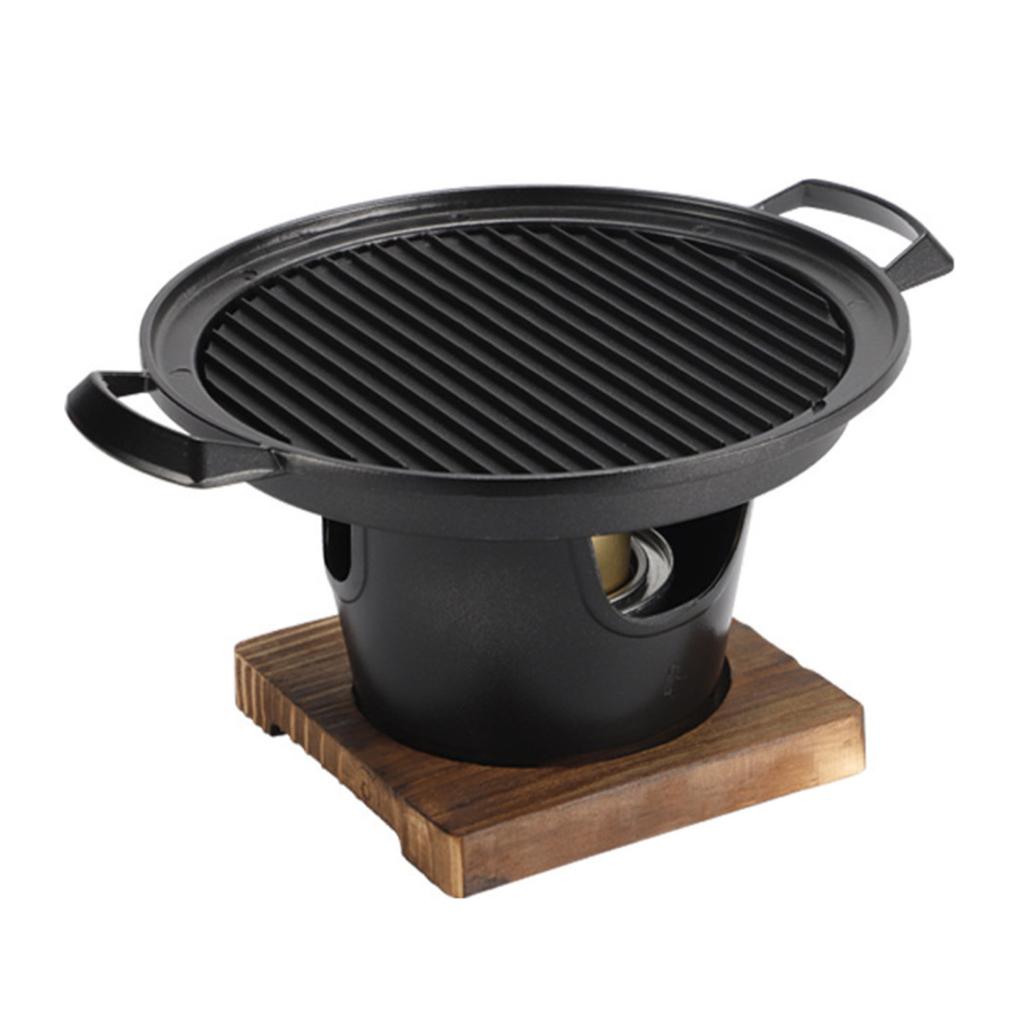 Yousheng Mini-BBQ-Alkoholkocher, Grill, japanischer Ein-Personen-Kochofen, antihaftbeschichtete Outdoor-BBQ-Platte für Camping-Picknick, multifunktionale Grillwerkzeuge