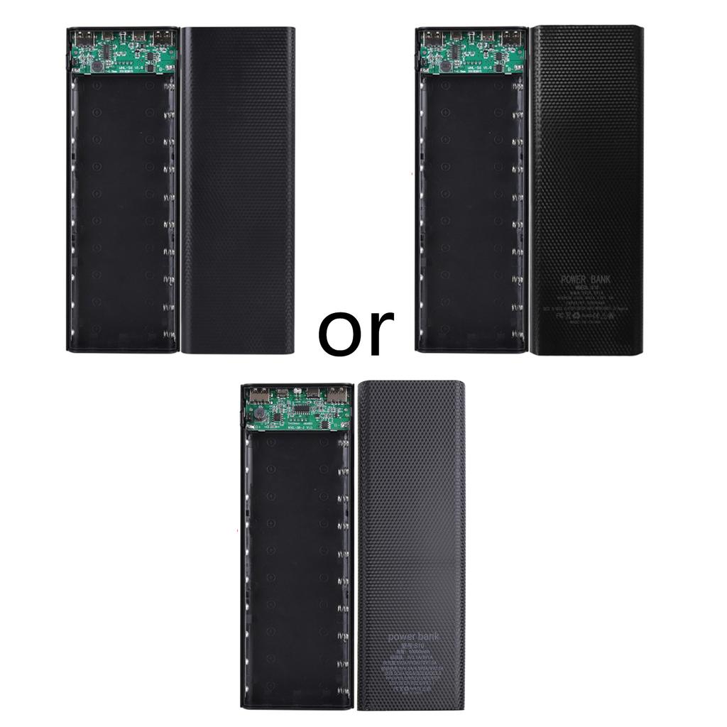 Detachable LCD Display Dual USB 10x18650 Battery for Case Power Bank for Shell External Box without Battery Wireless Cha