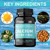 4-i-1 Kalcium - med Vitamin D3, K2, B12 - Ben Muskler Immunförsvar Hälsa
