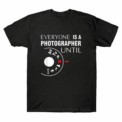 Jeder ist ein Fotograf, bis er das I Manual Mode Camera T-Shirt Schwarzes Tee trägt