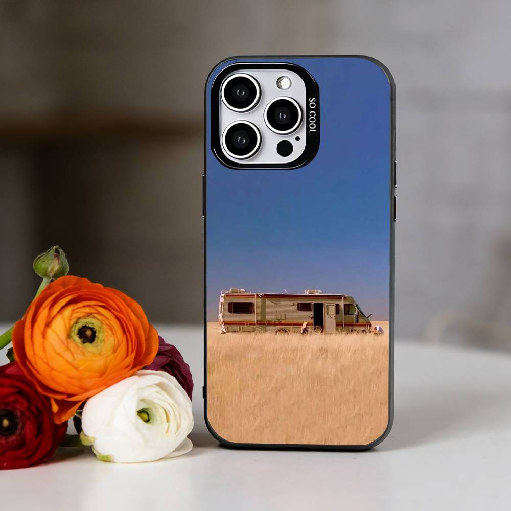 B-Breaking B-bad Phone Case For iPhone 17,16,15,14,13,12,11 Plus,Pro Max,XS,Colored Silver Plated Inside Cover iPhone16plus