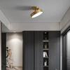 Modern LED all Copper Ceiling Lights Entrance Corridor Balcony Bedroom 40/50CM Black Gold Ceiling Lamps Home Decoration Lustres